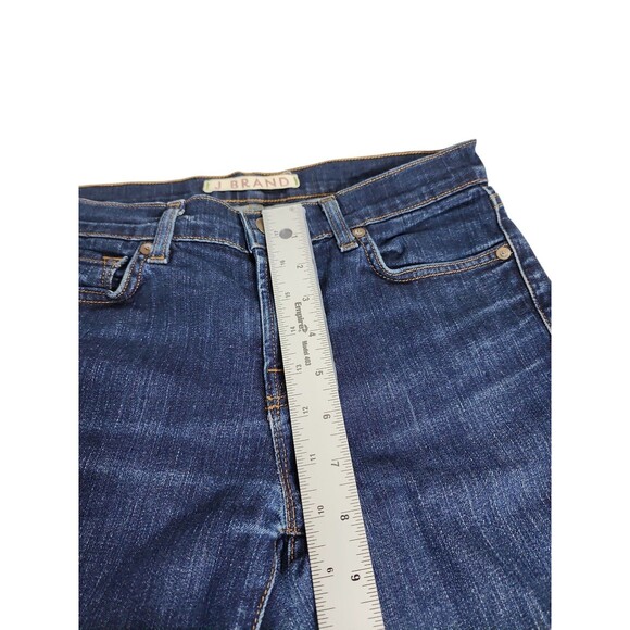 J Brand Mid Rise Straight Leg Jeans Raw Hem Ink Wash Women's Size 27 Stretch - Picture 4 of 7